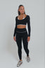 The empower HER legging - Black, sport legging, sport set, matching set.