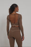 The empower HER Long Sleeve, Layered Bra, Top, Brown, SHE & HERS, sport top