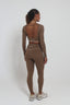 The empower HER legging - Brown, sport legging, sport set, matching set.
