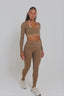 The empower HER legging - Brown, sport legging, sport set, matching set.