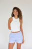 SHE & HERS, High quality, Essential, Tank Top, Basics, White / Blue