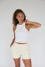 SHE & HERS, High quality, Essential, Tank Top, Basics, White / Cream